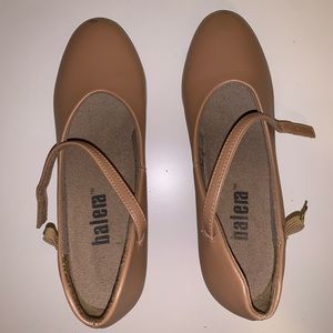 Tan character shoes
